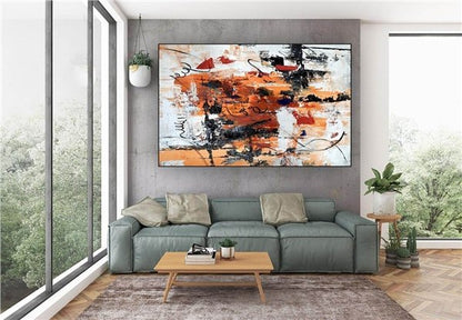 İskandinav Modern Çağdaş Siparişe Özel Soyut Yağlı Boya Tablo