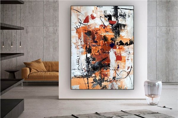 İskandinav Modern Çağdaş Siparişe Özel Soyut Yağlı Boya Tablo