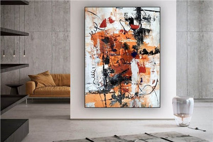 İskandinav Modern Çağdaş Siparişe Özel Soyut Yağlı Boya Tablo