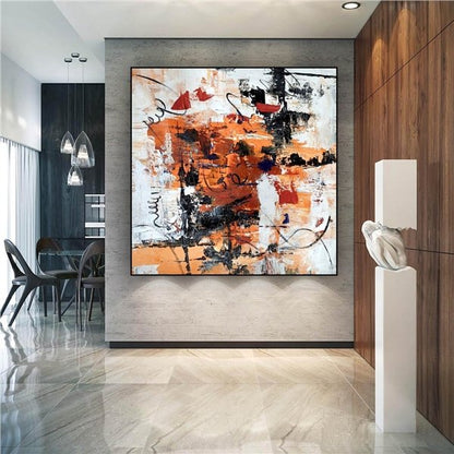 İskandinav Modern Çağdaş Siparişe Özel Soyut Yağlı Boya Tablo