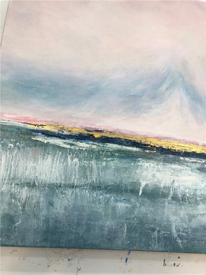 Gri Varak Siparişe Özel Soyut Yağlı Boya Tablo