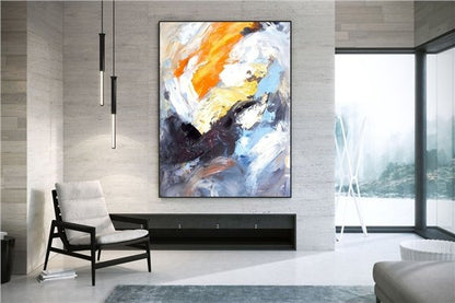 Renkli Anlatımlar Siparişe Özel Soyut Yağlı Boya Tablo
