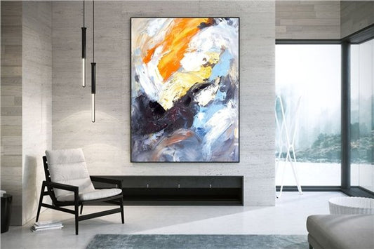 Renkli Anlatımlar Siparişe Özel Soyut Yağlı Boya Tablo