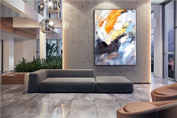 Renkli Anlatımlar Siparişe Özel Soyut Yağlı Boya Tablo