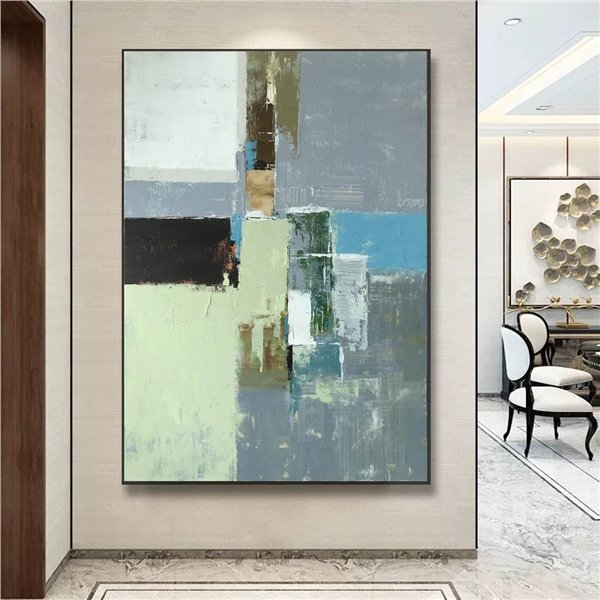 Renkli Desenler Siparişe Özel Soyut Yağlı Boya Tablo