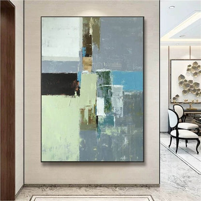 Renkli Desenler Siparişe Özel Soyut Yağlı Boya Tablo