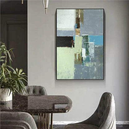 Renkli Desenler Siparişe Özel Soyut Yağlı Boya Tablo