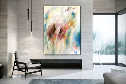 Modern Spatula Siparişe Özel Soyut Yağlı Boya Tablo