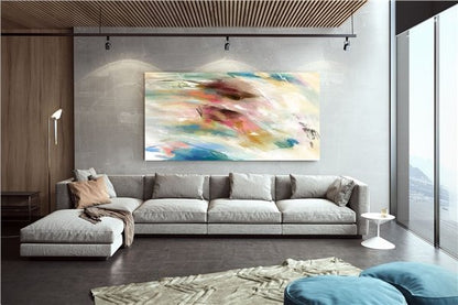 Modern Spatula Siparişe Özel Soyut Yağlı Boya Tablo