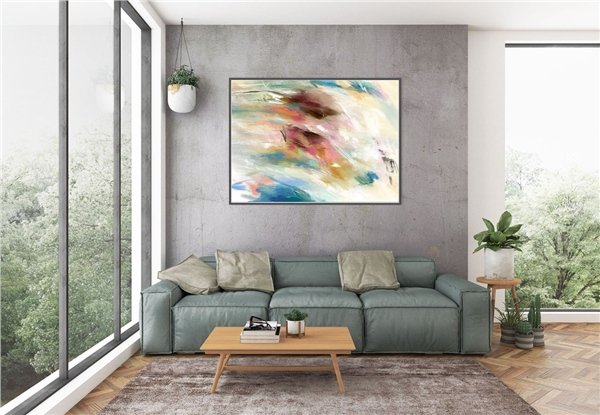 Modern Spatula Siparişe Özel Soyut Yağlı Boya Tablo