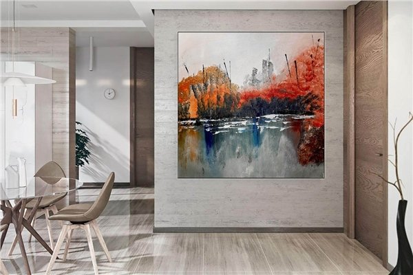 Manzara Siparişe Özel Soyut Yağlı Boya Tablo