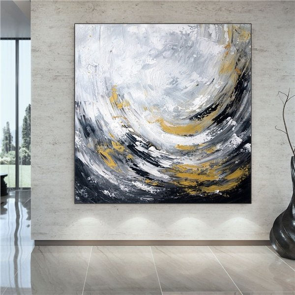 Modern Çizgiler Siparişe Özel Soyut Yağlı Boya Tablo