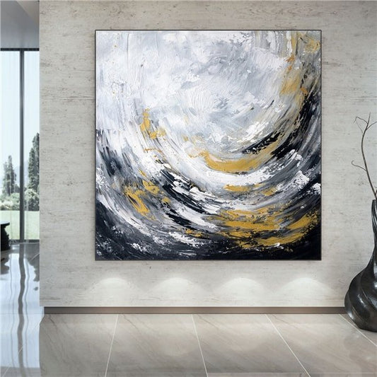 Modern Çizgiler Siparişe Özel Soyut Yağlı Boya Tablo