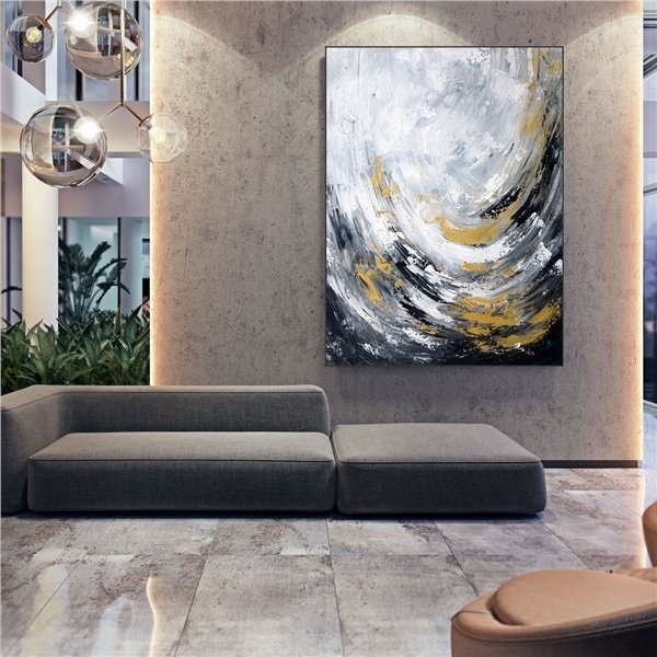 Modern Çizgiler Siparişe Özel Soyut Yağlı Boya Tablo