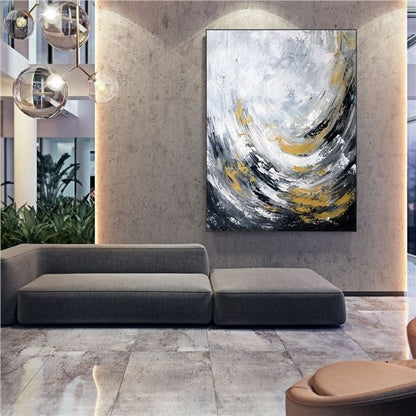 Modern Çizgiler Siparişe Özel Soyut Yağlı Boya Tablo
