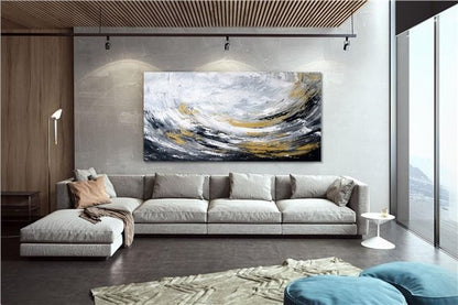 Modern Çizgiler Siparişe Özel Soyut Yağlı Boya Tablo