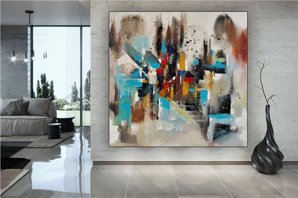 Minimalist Çağrışımlar Siparişe Özel Soyut Yağlı Boya Tablo