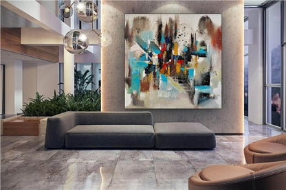 Minimalist Çağrışımlar Siparişe Özel Soyut Yağlı Boya Tablo