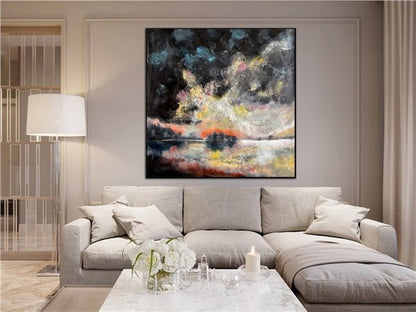 Rüya Yansımaları Siparişe Özel Soyut Yağlı Boya Tablo
