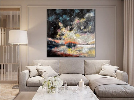 Rüya Yansımaları Siparişe Özel Soyut Yağlı Boya Tablo