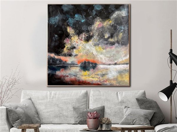Rüya Yansımaları Siparişe Özel Soyut Yağlı Boya Tablo