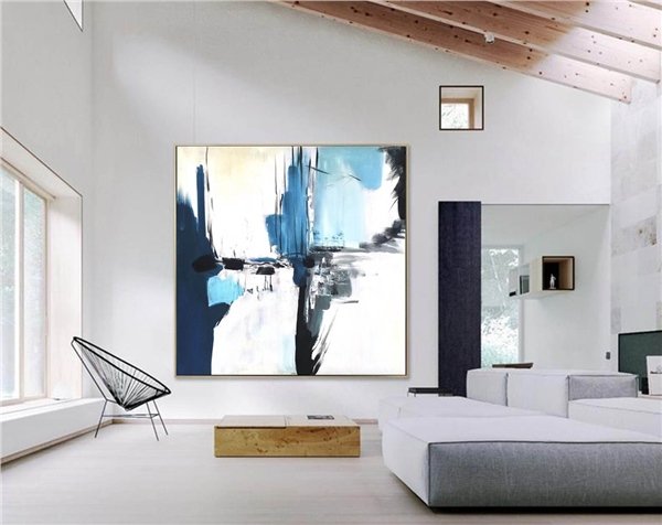 Mavi Yaklaşım Siparişe Özel Soyut Yağlı Boya Tablo