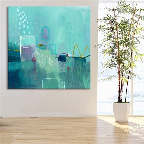 Modern Yeşil Siparişe Özel Soyut Yağlı Boya Tablo