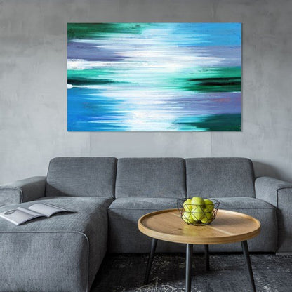 Okyanus Renkleri Siparişe Özel Soyut Yağlı Boya Tablo