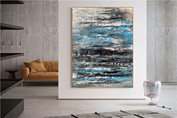 Modern Akış Siparişe Özel Soyut Yağlı Boya Tablo