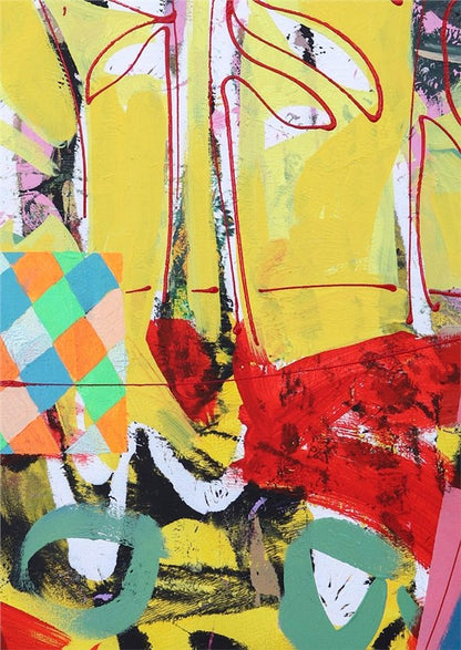 Soyut Çiçek Armonisi Yağlı Boya Tablosu