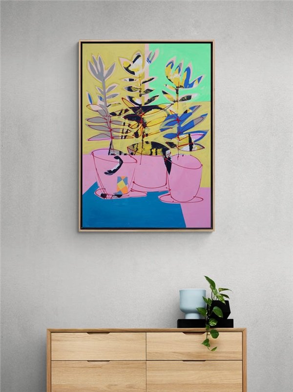 Renkli Rüya Buketi Yağlı Boya Tablosu