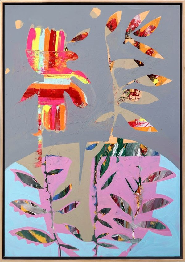 Renkli Rüya Vazosu Yağlı Boya Tablosu