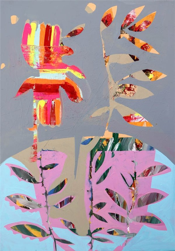 Renkli Rüya Vazosu Yağlı Boya Tablosu