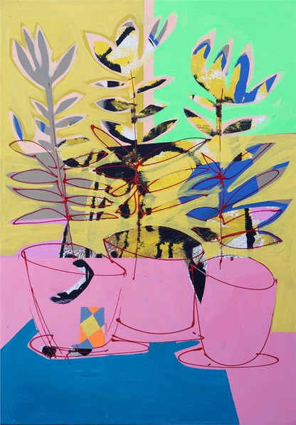 Renkli Rüya Buketi Yağlı Boya Tablosu