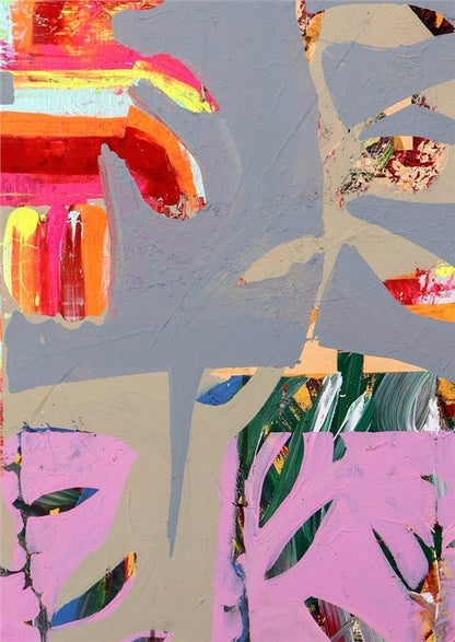 Renkli Rüya Vazosu Yağlı Boya Tablosu