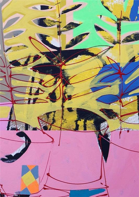 Renkli Rüya Buketi Yağlı Boya Tablosu