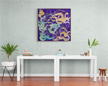 Soyut Algılar Yağlı Boya Tablosu