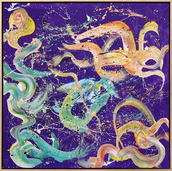 Soyut Algılar Yağlı Boya Tablosu