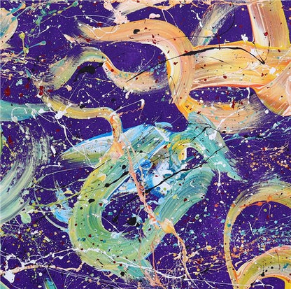 Soyut Algılar Yağlı Boya Tablosu