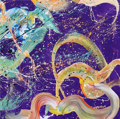 Soyut Algılar Yağlı Boya Tablosu