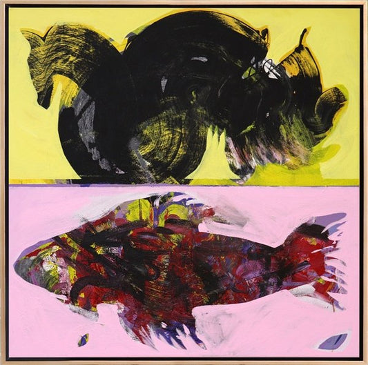 Soyut Deniz Hikayesi Yağlı Boya Tablosu