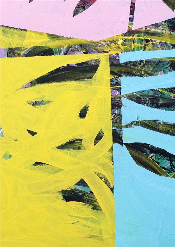 Vazo İçindeki Soyut Bahar Yağlı Boya Tablosu