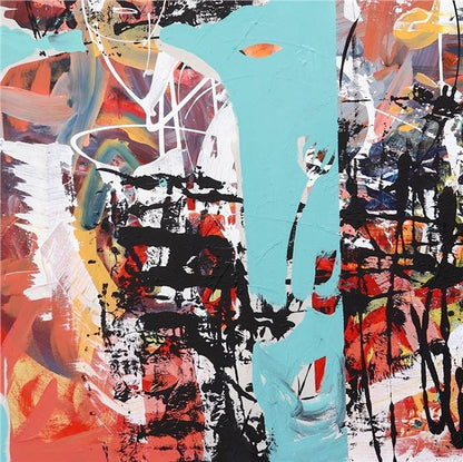 İfade Yansımaları Yağlı Boya Tablosu