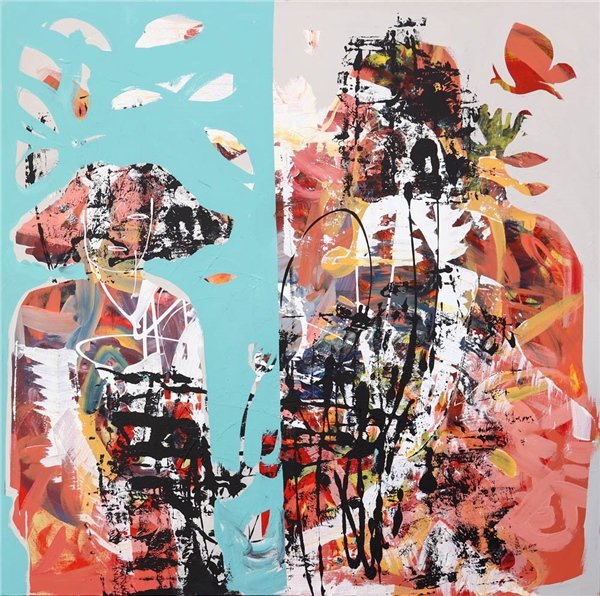 İfade Yansımaları Yağlı Boya Tablosu