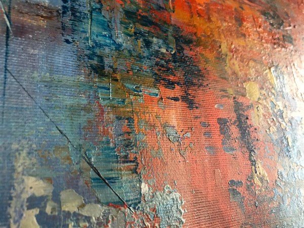 Rengarenk Siparişe Özel Soyut Yağlı Boya Tablo