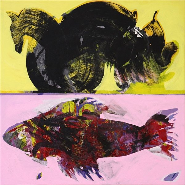 Soyut Deniz Hikayesi Yağlı Boya Tablosu