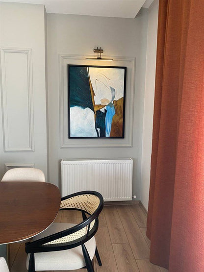 Bej Yeşil Minimalist Siparişe Özel Soyut Yağlı Boya Tablo