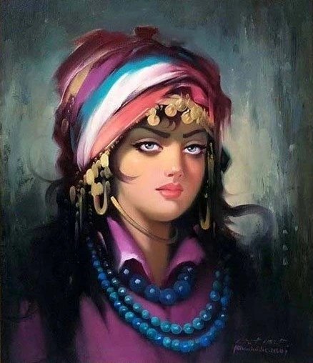 Acem Güzeli Yağlı Boya Tablosu