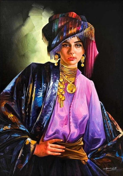 Acem Kızı Yağlı Boya Tablosu