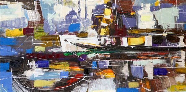 Ada Vapuru Yağlı Boya Tablosu